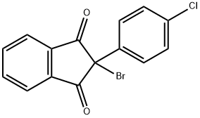2-溴-2-(4-氯苯基)-1H-茚-1,3(2H)-二酮 结构式