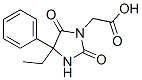 2-(4-乙基-2,5-二氧代-4-苯基咪唑啉-1-基)乙酸 结构式