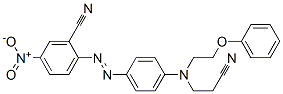 2-[[4-[(2-氰乙基)(2-苯氧乙基)氨基]苯基]偶氮]-5-硝基苯甲腈 结构式