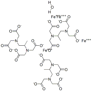1,2-丙二胺-N,N,N',N'-四乙酸铁盐 结构式