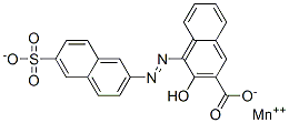 2-Naphthalenecarboxylic acid, 3-hydroxy-4-(6-sulfo-2-naphthalenyl)azo-, manganese(2+) salt (1:1) 结构式