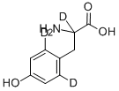 DL-4-HYDROXYPHENYL-2,6-D2-ALANINE-2-D1 结构式