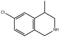 6-Chloro-4-methyl-1,2,3,4-tetrahydroisoquinoline 结构式