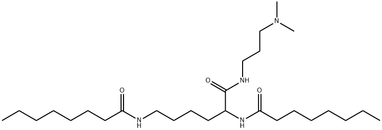 N,N'-[1-[[[3-(dimethylamino)propyl]amino]carbonyl]-1,5-pentanediyl]bisoctanamide 结构式