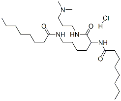 N,N'-[1-[[[3-(dimethylamino)propyl]amino]carbonyl]pentane-1,5-diyl]bis(octanamide) monohydrochloride 结构式