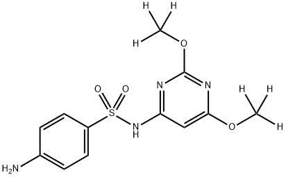 磺胺间二甲氧基嘧啶-D6 结构式