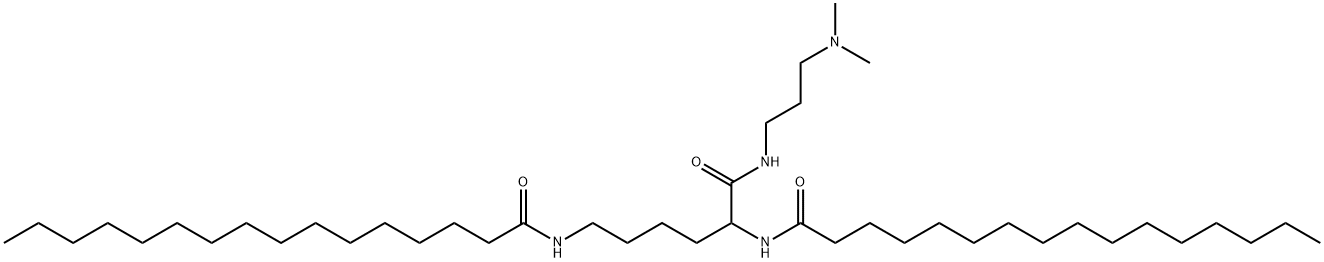 N,N'-[1-[[[3-(dimethylamino)propyl]amino]carbonyl]pentane-1,5-diyl]bishexadecan-1-amide 结构式