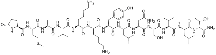 (PYR16)-VIP (16-28) (CHICKEN) 结构式