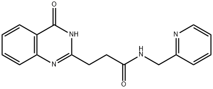 3-(4-氧代-3,4-二氢喹唑啉-2-基)-N-(吡啶-2-基甲基)丙酰胺 结构式