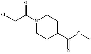 1-(2-氯乙酰基)哌啶-4-羧酸甲酯 结构式