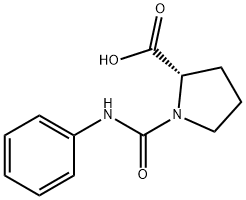 (2S)-1-(苯基氨基甲酰)脯氨酸 结构式