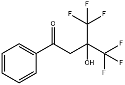 4,4,4-TRIFLUORO-3-HYDROXY-3-(TRIFLUOROMETHYL)BUTYROPHENONE, 97% MIN. 结构式