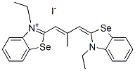 3-乙基-2-[3-(3-乙基-3H-苯并硒唑-2-亚基)异丁-1-烯基]苯并硒唑鎓碘化物 结构式