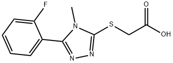 2-{[5-(2-氟苯基)-4-甲基-4H-1,2,4-三唑-3-基]硫烷基}乙酸 结构式