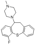 1-(10,11-Dihydro-6-fluorodibenzo(b,f)thiepin-10-yl)-4-methylpiperazine 结构式