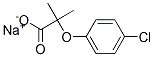 2-(4-氯苯氧基)-2-甲基丙酸钠 结构式