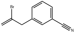 3-(2-溴烯丙基)苯甲腈 结构式