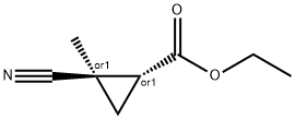 Cyclopropanecarboxylic acid, 2-cyano-2-methyl-, ethyl ester, trans- (9CI) 结构式