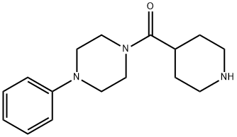 4-苯基-1-(4-哌啶酰基)哌嗪 结构式