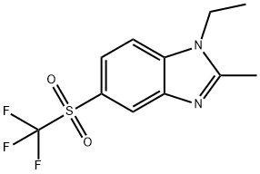1-乙基-2-甲基-5-三氟甲磺酰基-1H-1,3-苯并二唑 结构式