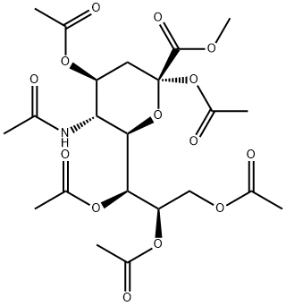 2,4,7,8,9-五-O-乙酰-N-乙酰神经氨酸甲酯 结构式