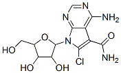 5-amino-8-chloro-9-[3,4-dihydroxy-5-(hydroxymethyl)oxolan-2-yl]-2,4,9- triazabicyclo[4.3.0]nona-1,3,5,7-tetraene-7-carboxamide 结构式