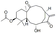 (3S,4aR,6R,10R,13aR)-3-Acetoxy-1,2,3,4,4a,5,6,9,10,11,12,13a-dodecahydro-6-hydroxy-4,4,13a-trimethyl-9-methylene-10,7-metheno-7H-benzocycloundecene-8,13-dione 结构式