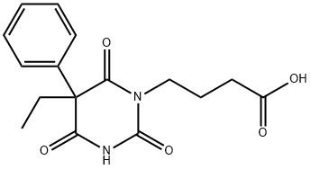 苯巴比妥-1-丁酸 结构式