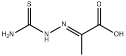 Propanoic acid, 2-[(aminothioxomethyl)hydrazono]-, (E)- (9CI) 结构式