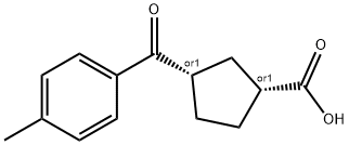 CIS-3-(4-METHYLBENZOYL)CYCLOPENTANE-1-CARBOXYLIC ACID 结构式