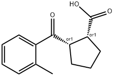 (1R,2S)-2-(2-甲基苯甲酰基)环戊烷-1-羧酸 结构式