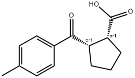 CIS-2-(4-METHYLBENZOYL)CYCLOPENTANE-1-CARBOXYLIC ACID 结构式