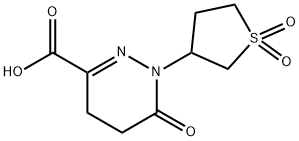 1,4,5,6-四氢-6-氧代-1-(四氢-1,1-二氧化-3-噻吩基)-3-哒嗪甲酸 结构式