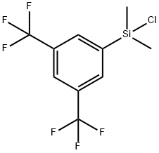 3,5-二(三氟甲基)苯基二甲基氯硅烷 结构式