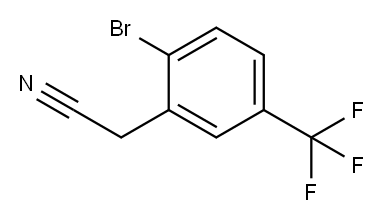 2-溴-5-(三氟甲基)苯基乙腈 结构式