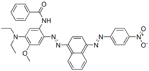 N-[5-(Diethylamino)-4-methoxy-2-[[4-[(4-nitrophenyl)azo]-1-naphthalenyl]azo]phenyl]benzamide 结构式