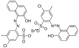 5-氯-2-[(2-羟基-1-萘基)偶氮]-4-甲基苯磺酸锶盐 结构式