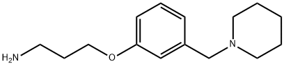 N-3-[3-(1-哌啶甲基)-苯氧基]丙胺 结构式