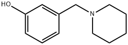 3-(1-哌啶基甲基)苯酚 结构式