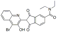 2-(4-bromo-3-hydroxy-2-quinolyl)-N,N-diethyl-2,3-dihydro-1,3-dioxo-1H-indene-5-carboxamide 结构式