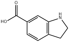 吲哚啉-6-羧酸 结构式