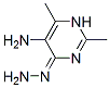 4(1H)-Pyrimidinone,  5-amino-2,6-dimethyl-,  hydrazone  (9CI) 结构式