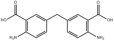6,6'-双氨基-3,3'-甲叉基二苯甲酸 结构式