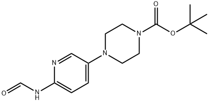 4-(6-甲酰胺基吡啶-3-基)哌嗪-1-羧酸叔丁酯 结构式