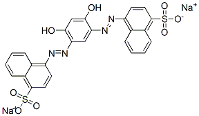 disodium 4,4'-[(4,6-dihydroxy-1,3-phenylene)bis(azo)]bisnaphthalene-1-sulphonate  结构式