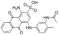 4-[[3-(acetylamino)-4-methylphenyl]amino]-1-amino-9,10-dihydro-9,10-dioxoanthracene-2-sulphonic acid 结构式