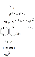 sodium diethyl 2-[(2-amino-8-hydroxy-6-sulphonatonaphthyl)azo]terephthalate 结构式