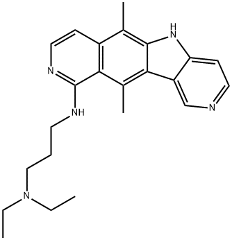 N-[3-(Diethylamino)propyl]-6,11-dimethyl-5H-pyrido[3',4':4,5]pyrrolo[2,3-g]isoquinoline-10-amine 结构式