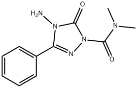 1-Dimethylaminoformyl-3-phenyl-4-amino-4,5(1H)-dihydro-1,2,4-triazole- 5-one 结构式