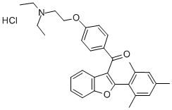 p-(2-(Diethylamino)ethoxy)phenyl 2-mesityl-3-benzofuranyl ketone hydro chloride 结构式